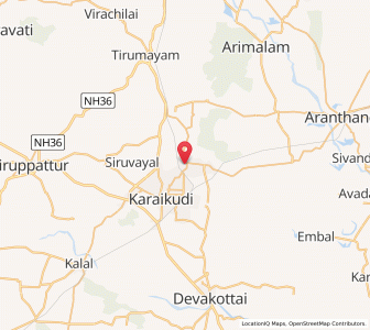 Map of Kottaiyur, Tamil Nadu