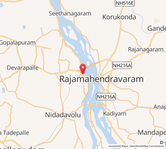 Map of Kovvur, Andhra Pradesh