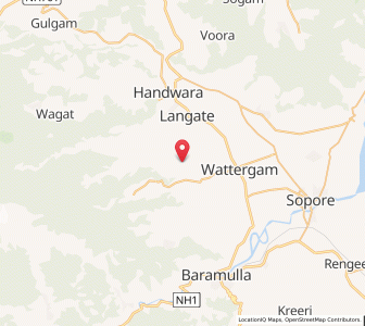 Map of Kralapur, Kashmir