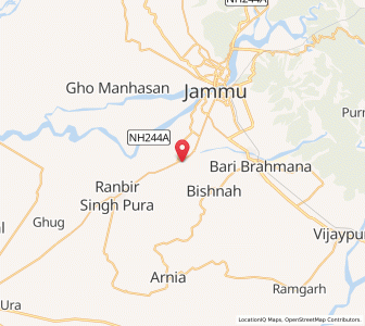 Map of Krishannagar, Kashmir