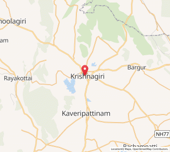 Map of Krishnagiri, Andhra Pradesh