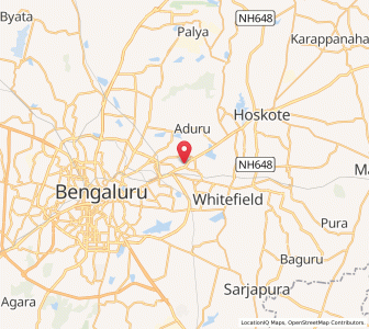 Map of Krishnarajpur, Karnataka