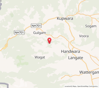Map of Krumhur, Kashmir