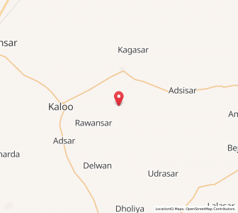 Map of Kubiya, Rajasthan