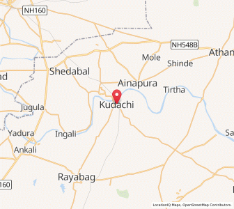 Map of Kudachi, Karnataka