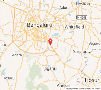Map of Kudlu Gate Hosur Road, Karnataka