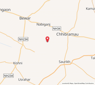 Map of Kudra, Uttar Pradesh