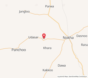 Map of Kudsu, Rajasthan