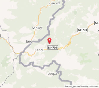 Map of Kuisuri, Kashmir