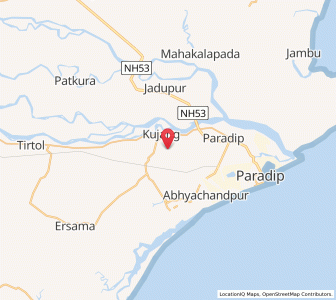 Map of Kujang, Odisha