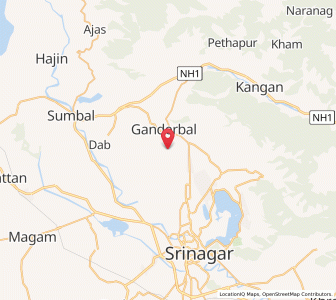 Map of Kujar, Kashmir