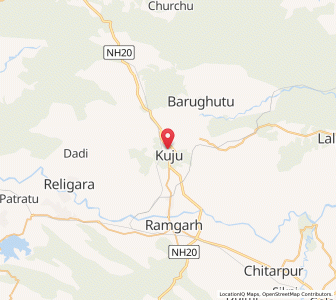 Map of Kuju, Jharkhand