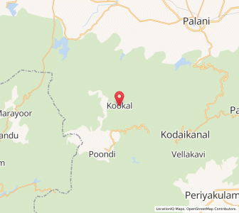Map of Kukkal, Tamil Nadu