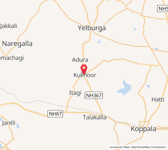 Map of Kuknur, Karnataka