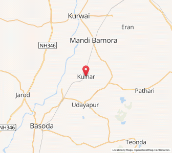 Map of Kulhar, Madhya Pradesh
