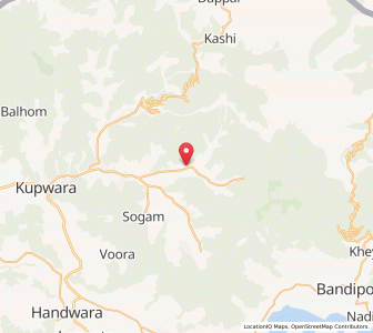 Map of Kuligam, Kashmir