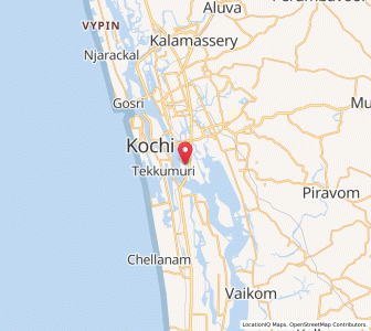 Map of Kumbalam, Kerala