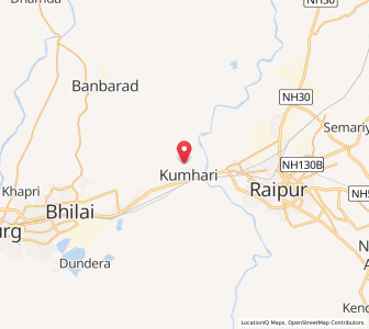 Map of Kumhari, Madhya Pradesh
