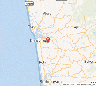 Map of Kundapura Railway Station, Karnataka