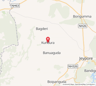 Map of Kundara, Chhattisgarh