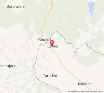 Map of Kundei, Chhattisgarh