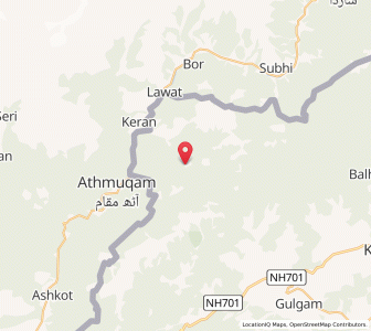 Map of Kundian, Kashmir