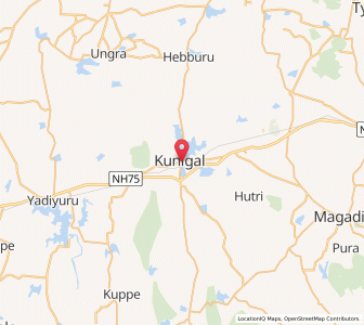 Map of Kunigal, Karnataka