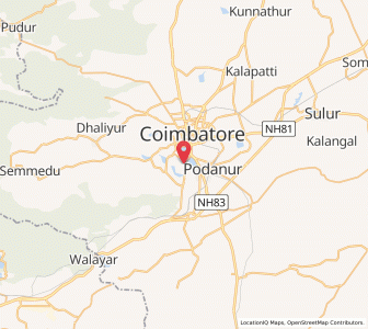 Map of Kuniyamuttur, Tamil Nadu
