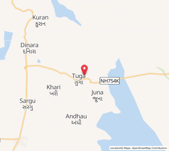 Map of Kunria, Gujarat