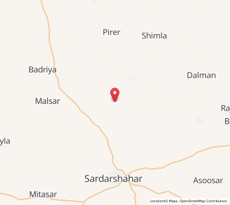 Map of Kuntalsar, Rajasthan