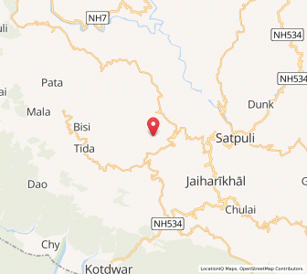 Map of Kunti, Uttarakhand