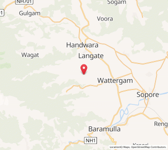 Map of Kunyol, Kashmir