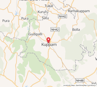 Map of Kuppam, Andhra Pradesh