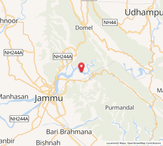 Map of Kuppar, Kashmir