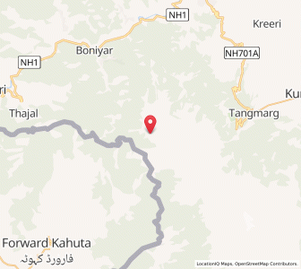 Map of Kupwara, Kashmir