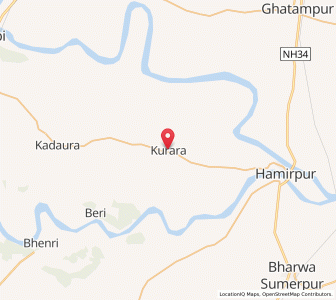 Map of Kurara, Uttar Pradesh