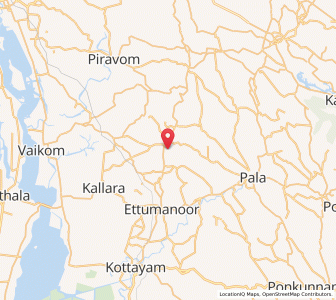 Map of Kuravalangad, Kerala