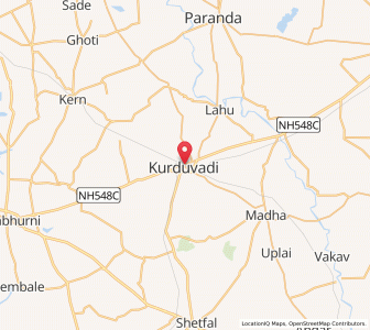 Map of Kurduvadi, Maharashtra