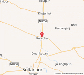 Map of Kurebhar, Uttar Pradesh