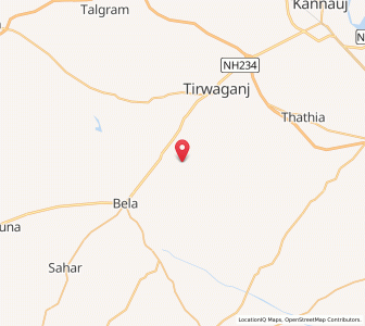 Map of Kurhina, Uttar Pradesh