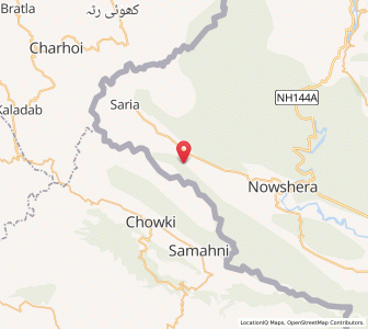 Map of Kuriel, Kashmir