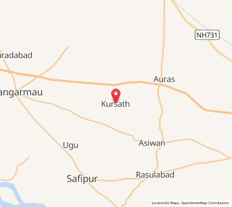 Map of Kursat, Madhya Pradesh