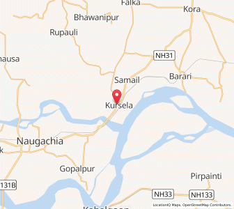 Map of Kursela, Bihar