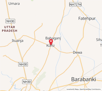 Map of Kursi, Uttar Pradesh