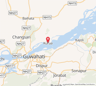 Map of Kurua, Assam