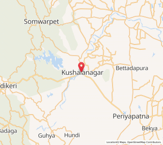 Map of Kushalnagar, Karnataka