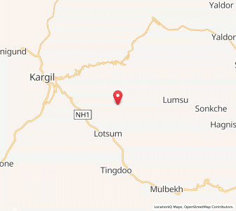 Map of Kuste, Kashmir