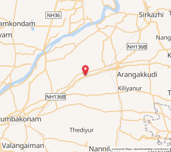 Map of Kuthalam, Tamil Nadu