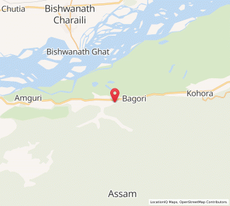 Map of Kuthari, Assam