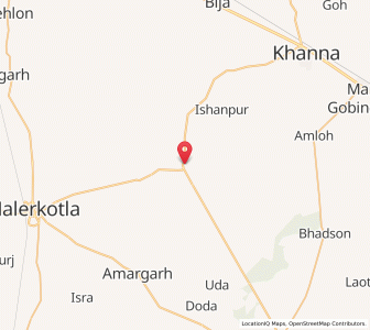 Map of Kuti, Punjab